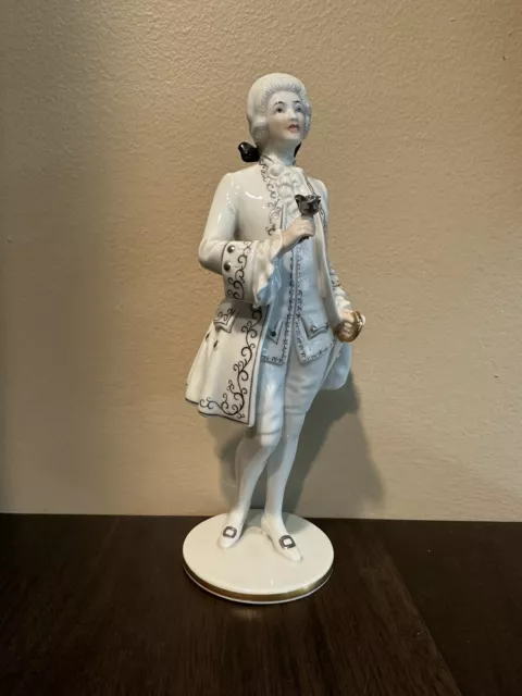 Augarten Wien Austria Porcelain Colonial Man Figurine "The Rose Bearer"