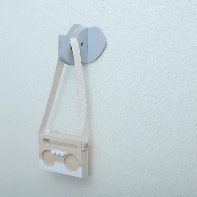 Wood Wall Hook Simple Wooden Hooks Door Animal Key Coat Hanger
