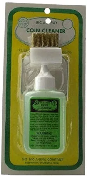 Unbranded Nic-A-Spray 1.25 oz Silver & Gold Coin Cleaner with Brush