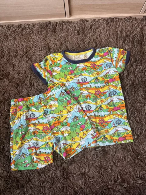 Next Little Bird Bright Rainbow Shorts T-shirt Pyjamas Set 4-5 Years Unisex