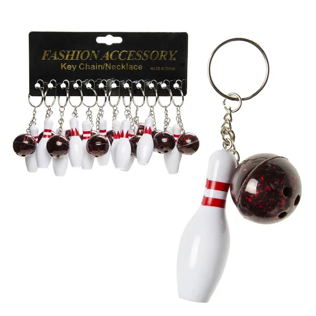 Cono bowling + palla sul portachiavi