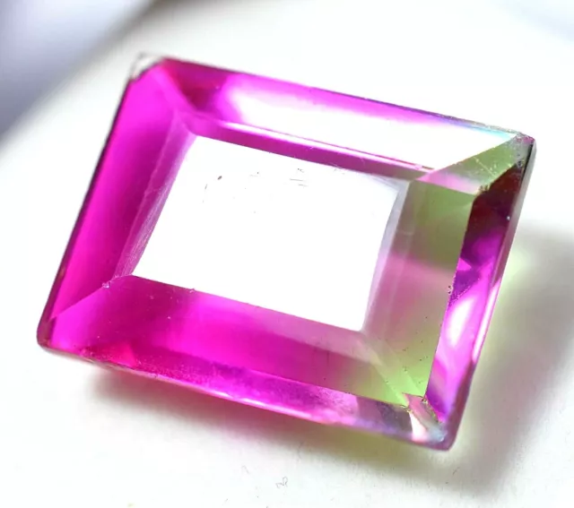 Labo Synthétique 19.05 CT Beau Bi- Couleur Amétrine Ggl Certifié Émeraude Coupe