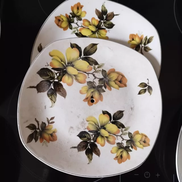 Midwinter Magnolia double Cake Stand. Vintage MCM 1960s