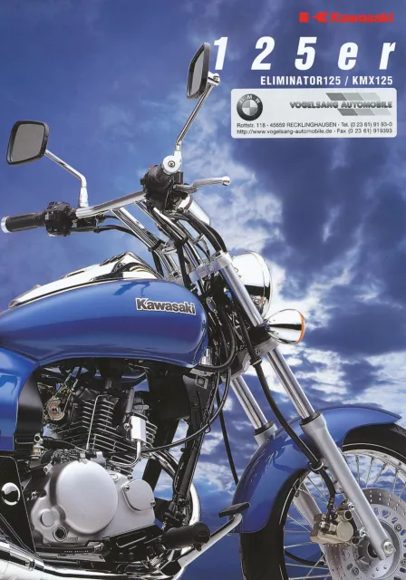 Kawasaki 125 Prospekt 10/99 Eliminator KMX brochure prospectus catalogue