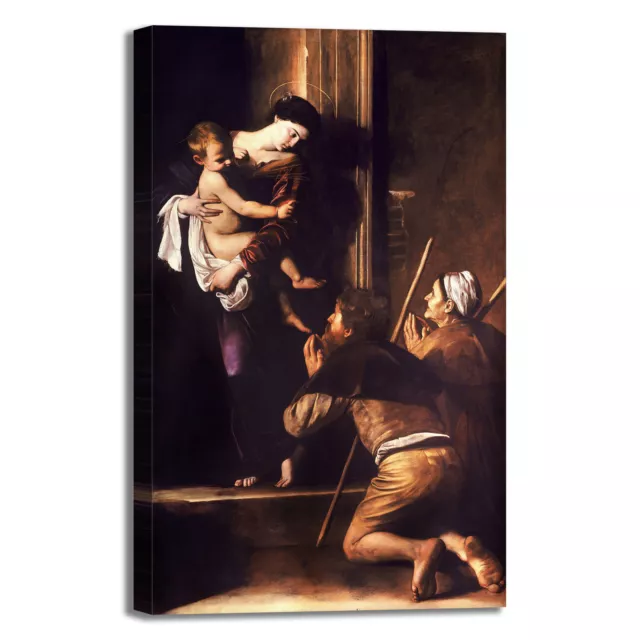 Caravaggio Madonna pellegrini di Loreto quadro stampa tela dipinto arredo casa