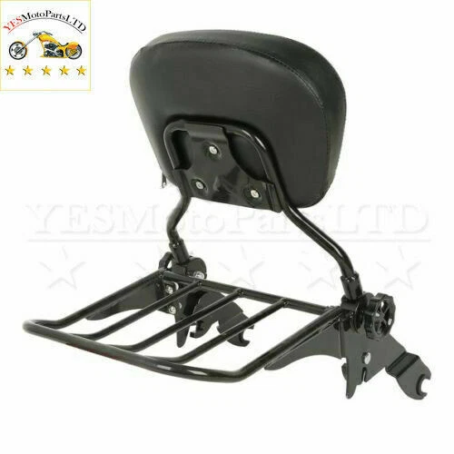 Backrest Sissy Bar w/Luggage Rack Fit For Harley Touring 2009-2016 Road Glide