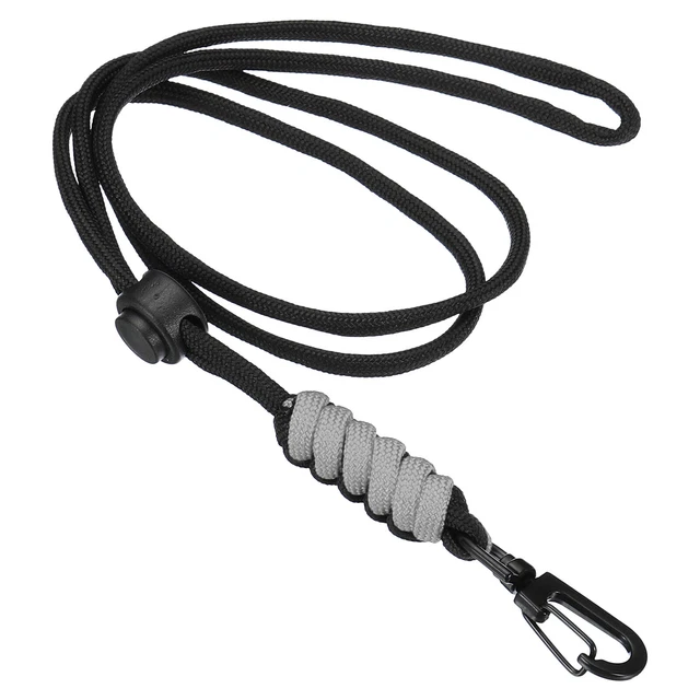 Neck Lanyard Badge Lanyards Adjustable Long Strap Holder Keychains Grey