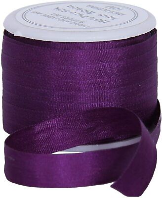 Threadart 100% pura seda lazo - 7mm púrpura pasión-Nº 601 - 10 metros