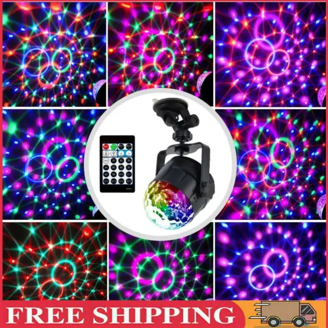 Disco Ball Sound Activated RGBP Stage Light with Remote Control USB Car KTV Bar