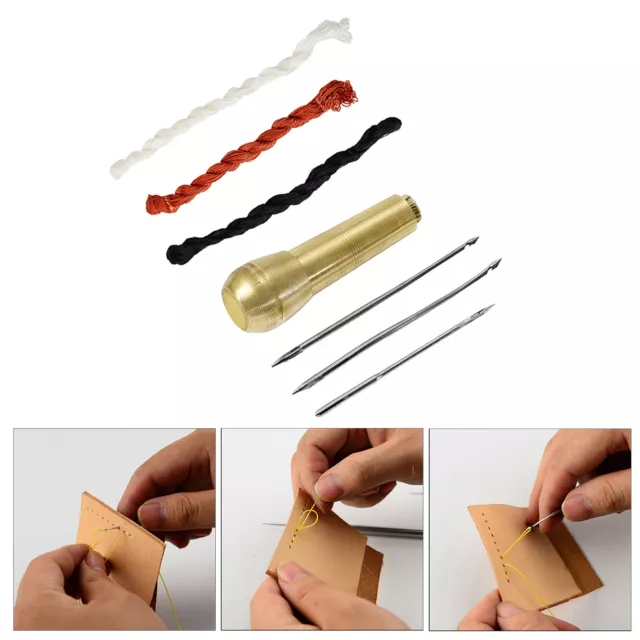 Leather Tent Sewing Awl   Thread Twine Tools Kit for DIY Repairing