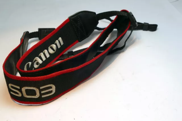 Canon EOS 50D Digital Camera Neck Shoulder Strap Black-Red - Genuine OEM 3