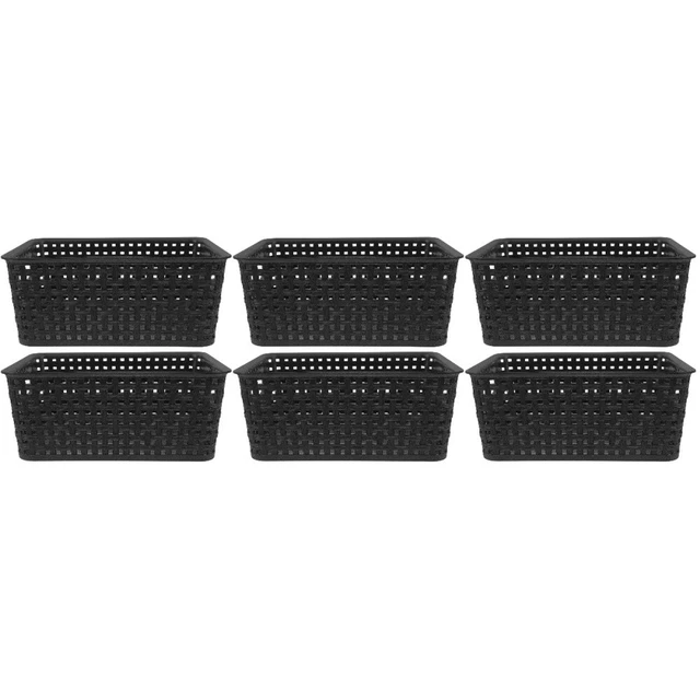 6 uds cesta de plástico cesta de almacenamiento de plástico cestas de ropa de plástico