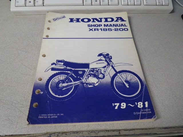 Honda Factory Official Shop Service Manual 79-81 XR185 & XR200 6144602