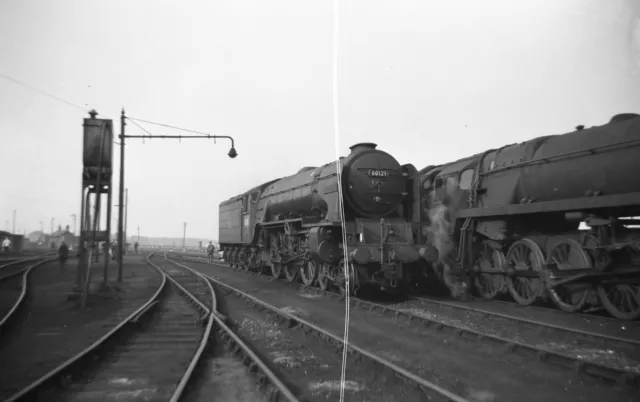 7x4cm Negative  BR ex-LNER A1 Steam Loco 60121 'SILURIAN'  York Shed (50A) 1961