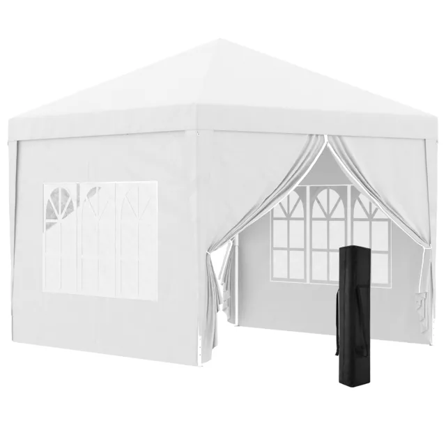 Outsunny 3mx3m Pop Up Gazebo Party Tent Canopy Marquee with Bag Refurbished