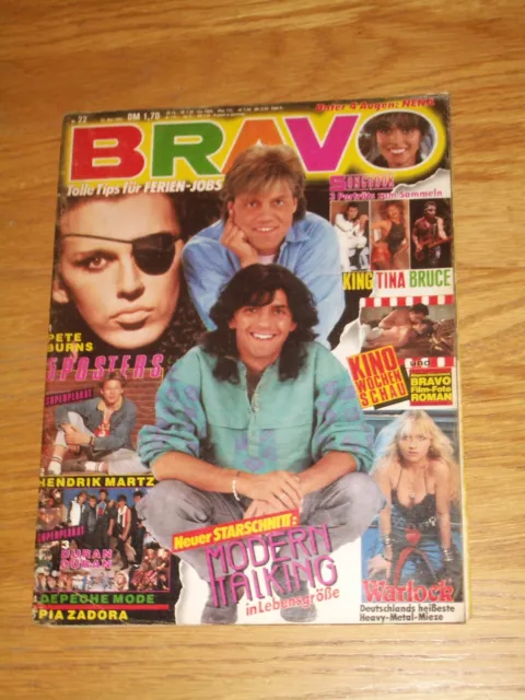 BRAVO magazine 22 1985 Modern Talking on cover Madonna Duran Duran Wham Nena