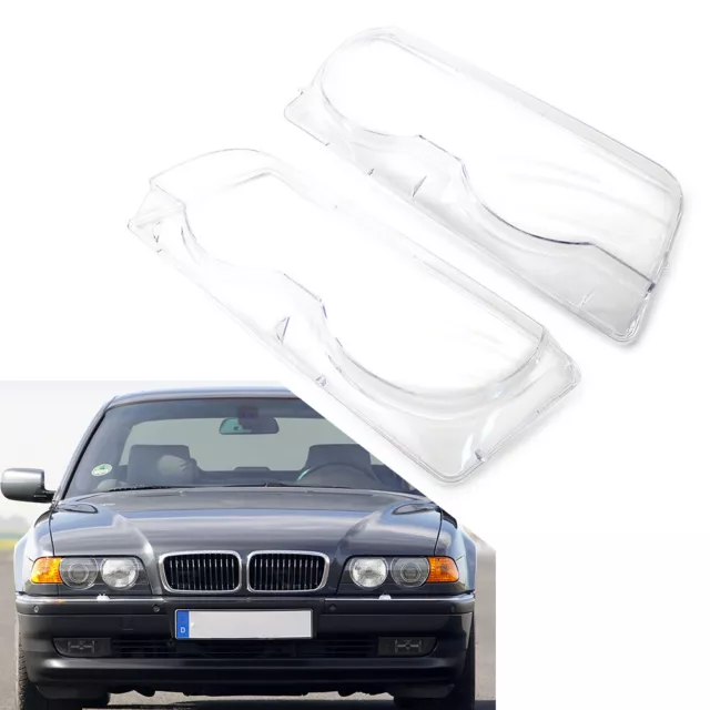 Front Headlight Lens Cover Lampshade For BMW 7 Series E38 728i 730i 735i 740i