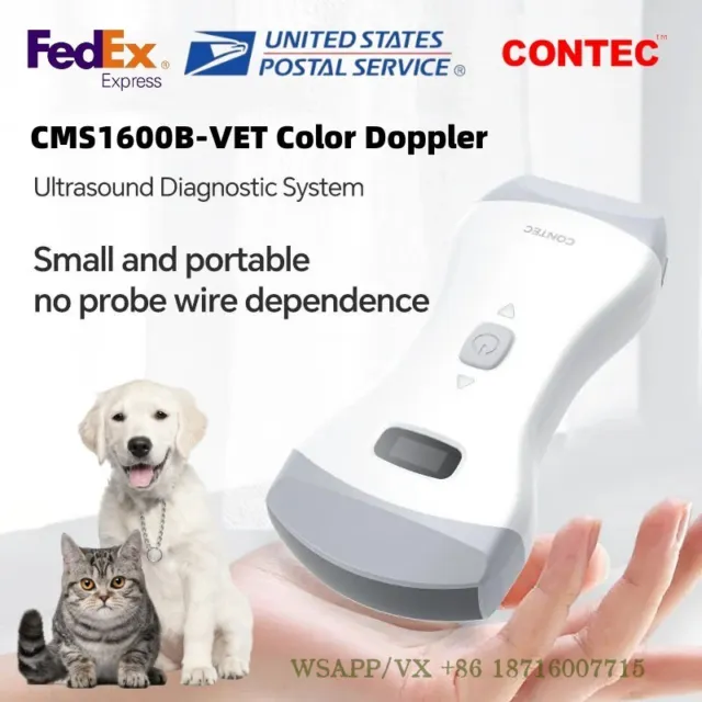 US Veterinary Color Doppler Ultrasound Scanner WIFI Laptop Machine 3 in 1 probes