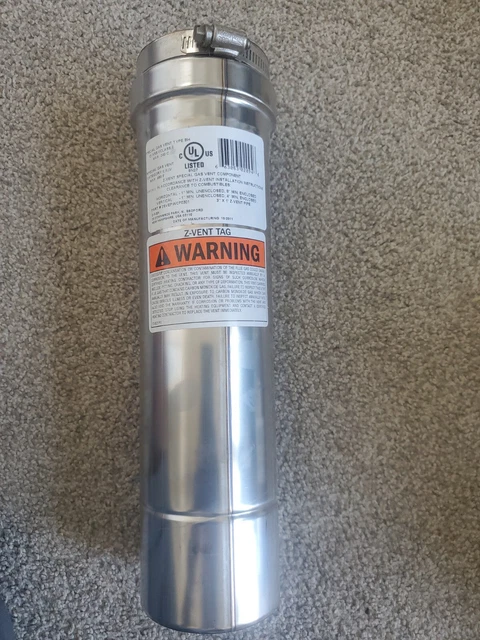 Z-Flex 2SVEPWCF0301 3"X 1 Foot Z-VENT SINGLE WALL PIPE Type BH