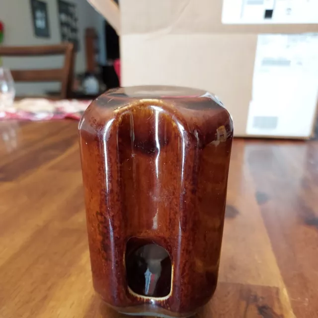Vintage Pinco Brown Ceramic Electrical Insulators