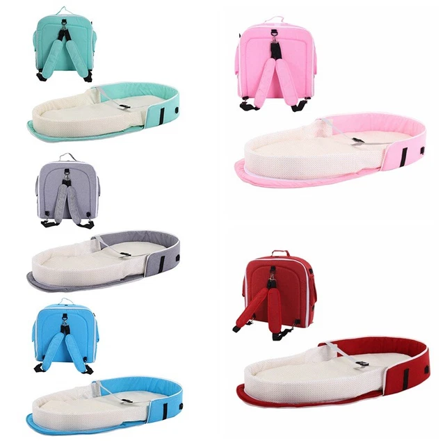 Baby Foldable Bassinet Bed Travel Mosquito Net Infant Sleeping Basket With Toy