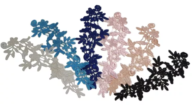 bridal floral lace applique sew on cotton lace motif various colours by piece