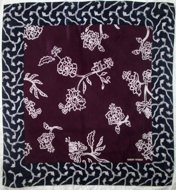 GERRY WEBER FOULARD soie en TBEG vintage et authentique 51x54 cm