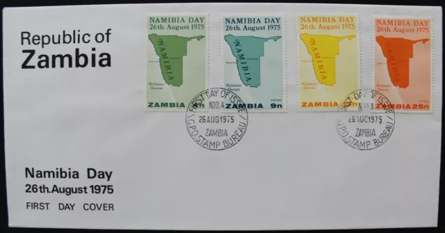 SC94 ZAMBIA 1975 FDC Namibia day