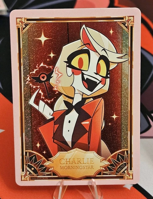 【2nd】Hazbinhotel Alastor Foil Hazbin Hotel Trading Card FOIL DEMON ALASTOR Promo IN HAND