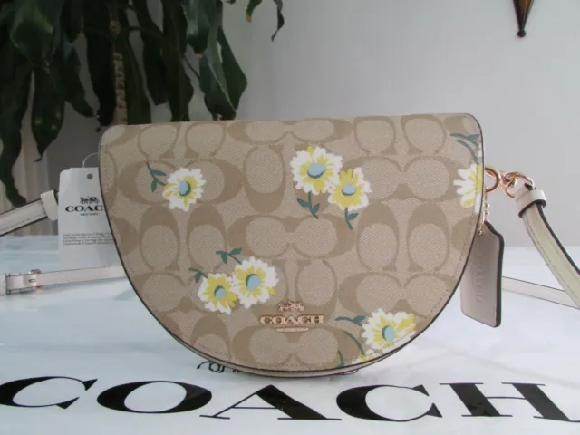 NWT Coach Phone Crossbody In Signature Canvas With Bee Print C8672