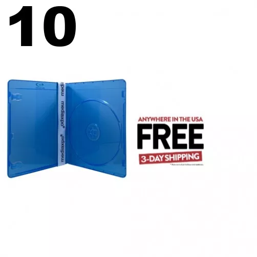 10 PREMIUM SLIM Blu-Ray Single DVD Cases 7MM ** 1-3 DAY
