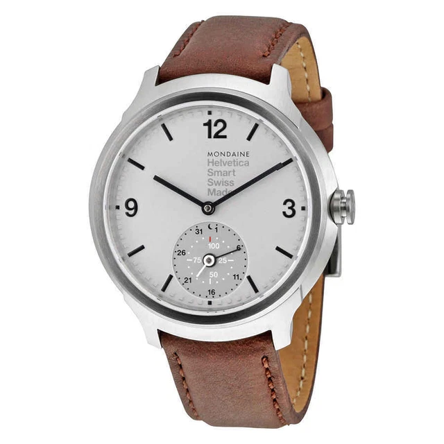 Mondaine Helvetica No 1 Bold Smart Silver Dial Men's Watch MH1B2S80LG