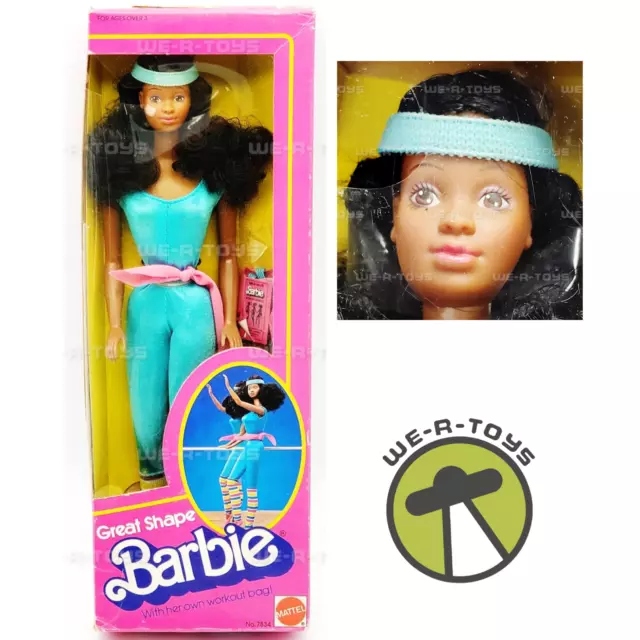 Barbie Great Shape Doll African American With Workout Bag Mattel 1983 #7834 NEW