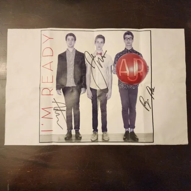AJR Signed Concert Poster Adam, Jack Ryan Met Metzger 2014 Syracuse Summer Jam