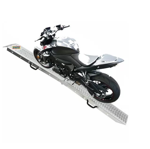 Motorbike Ramp Steel Motorcycle Van Loading Lawn Mower Heavy Duty Single Bike