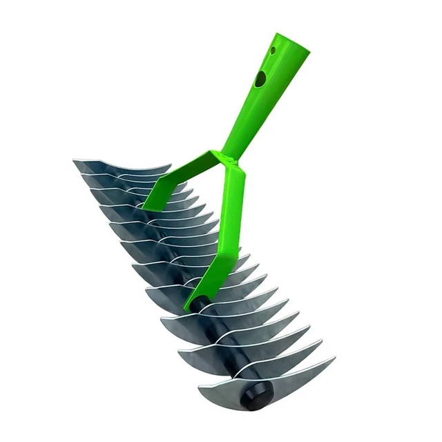 Rastrello Per Paglia Da Giardino - 4 Sezioni Regolabili Fino A 1,6 M, Acciaio Antiruggine - Foto 5