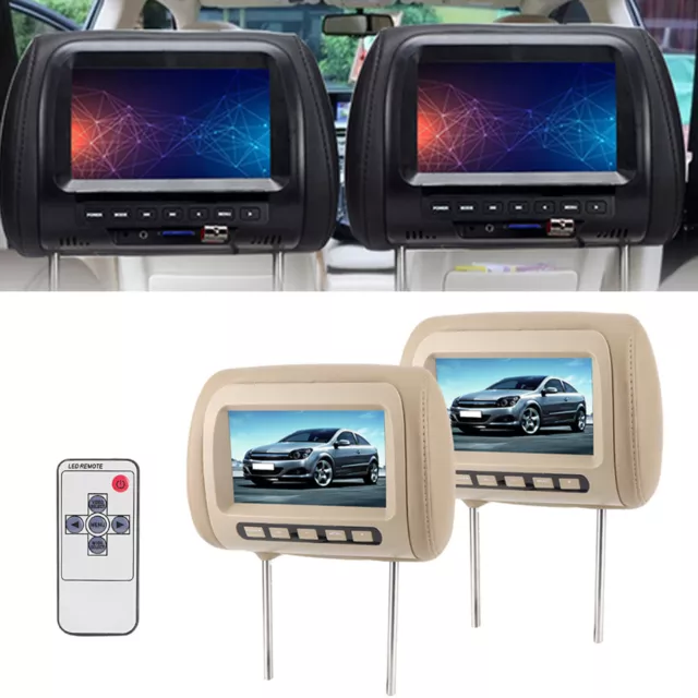 Car Headrest Dvd Player Car Player Headrest In-Car -Visual Equipment 2Pcs