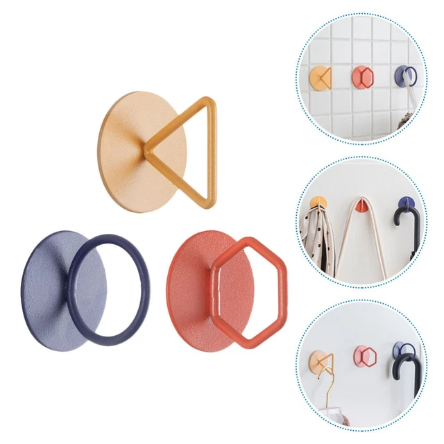 3 PCS Wall Hook up Key Hanger Hooks Mounted Clothes Rack Wardrobe