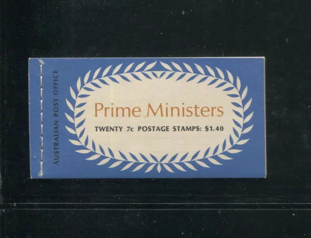 7c PRIME MINISTERS BOOKLET WITH WAX INTERLEAVES VERY FINE
