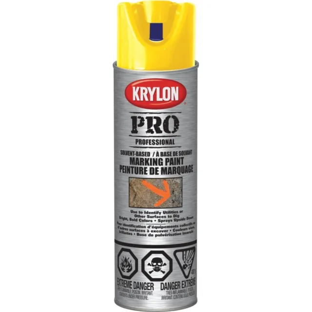 Professional Solvent-Based Marking Spray Paint - Yellow, 482 g