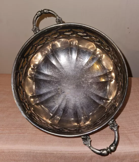 Antique Silver Plated Sterling Silver Fruit Bowl 2