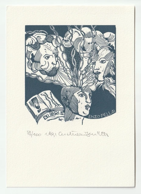 CRISTIANO BECCALETTO: Exlibris für Enzo Pellai