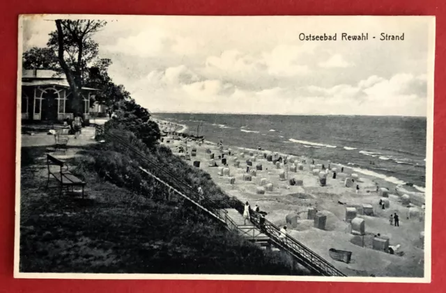 AK Ostseebad REWAHL 1927 Blick auf den Strand  ( 70438