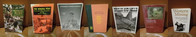 Collection of 7 old west, wild west books on mines and mining