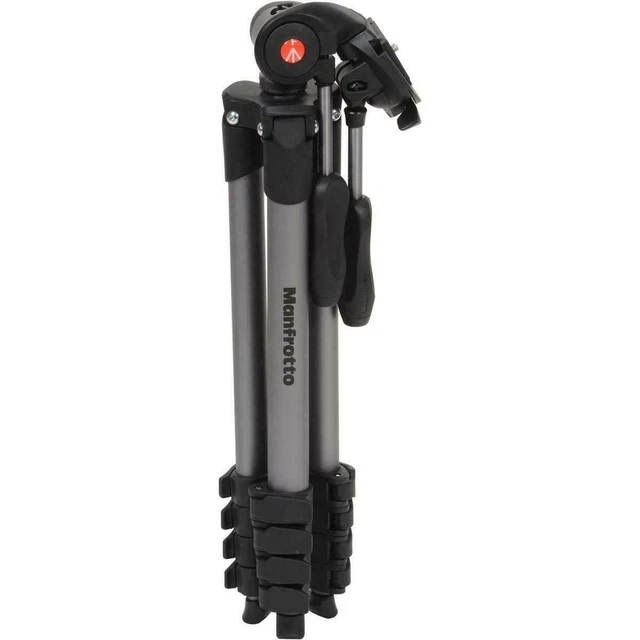 Manfrotto Compact Avancé 5-Section Aluminium Trépied Avec 3-Way Pan Tête, Noir