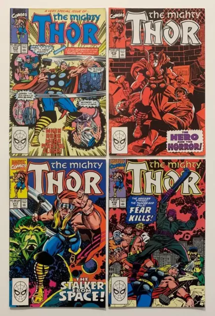 Thor #415 to #418 (Marvel 1990) 4 x FN+/- issues.