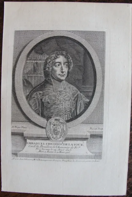 Emmanuel Theodose De La Tower D'auvergne Duc De Bouillon, (1643-1715),