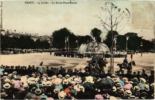 CPA Militaire Nancy - July 14 - La Revue Place Carnot (90741)
