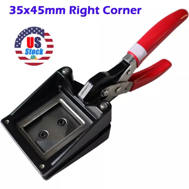 US Stock-35x45mm Right Corner Hand Held Passport ID License Photo Punch Cutter