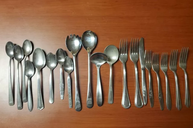 ☀️Vintage Lot of 20 Miscellaneous/Assorted Silverware Flatware!